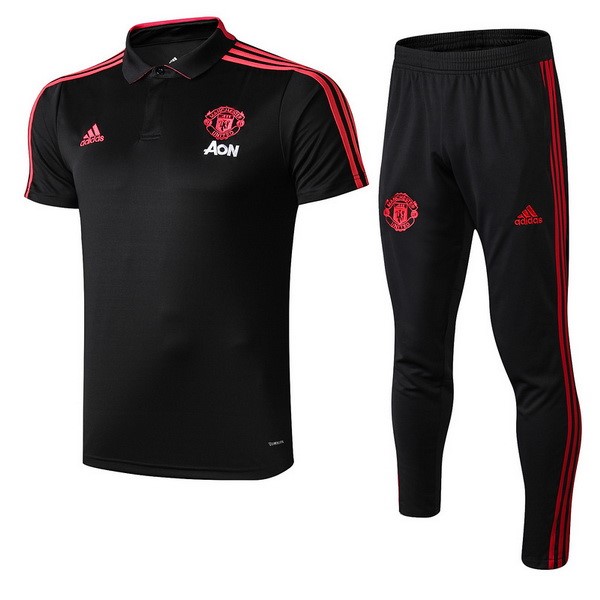 Polo Manchester Conjunto Completo United 2018-19 Negro